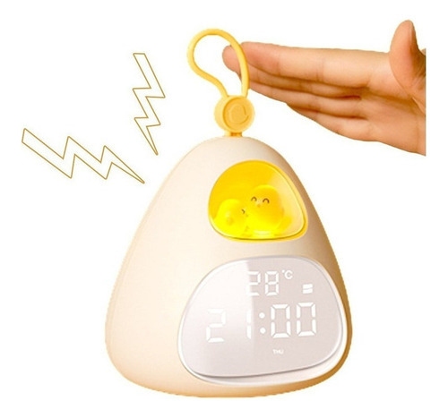 Luz LED nocturna Despertador Inteligente con forma de nido de pájaro, color blanco