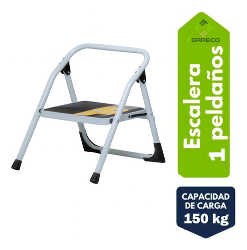 Escalera Tubular Plegable 1 Peldaño Pasos Alta Calidad