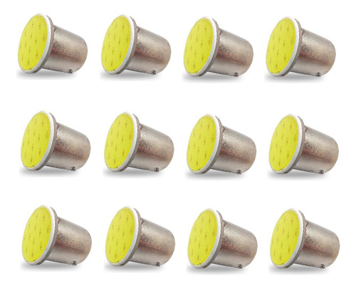 Imagen 1 de 8 de Kit Lampara Led 1 Polo Cob Chato 12v Marcha Atras X 12 U