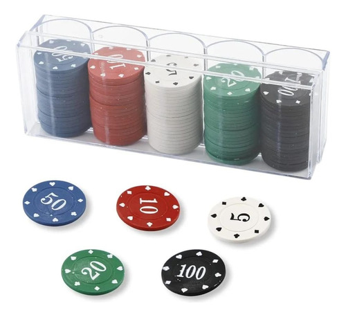 Fichas De Poker Con Estuche Caja X100und Numeradas