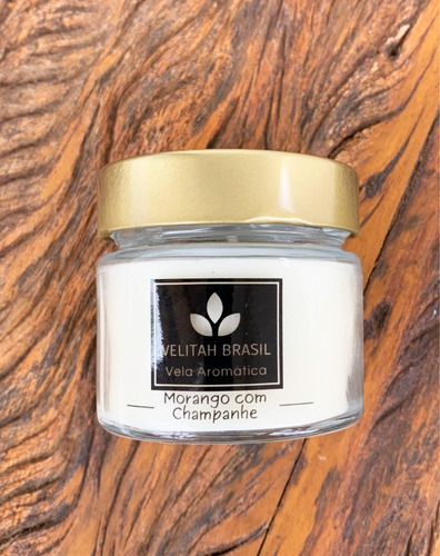 Imagem 4 de 5 de Vela Aromática Premium Morango Champ 140g 30h Aromatizada