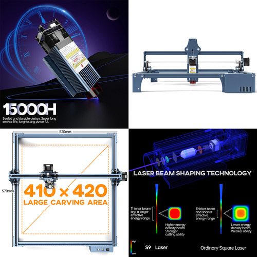 Kit Profissional Gravação A Laser: Sculpfun S9 + Rolo
