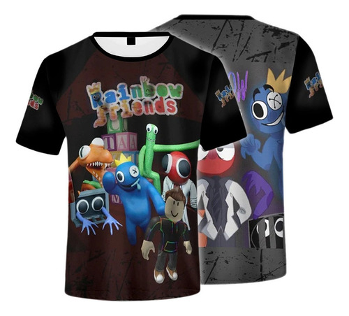 Wu Playera Manga Corta Roblox Rainbow Friends For Niños