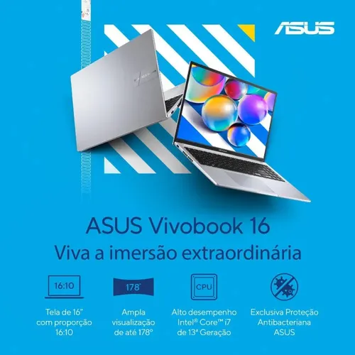 Notebook Vivobook 16 Intel Core i7-1355U 16GB RAM 512GB SSD Tela