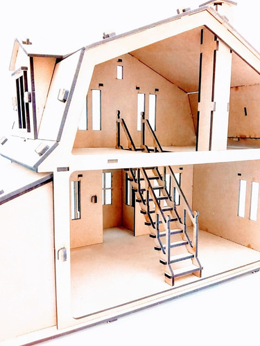 Imagen 5 de 7 de Casa De Muñecas - Mdf / Fibrofacil