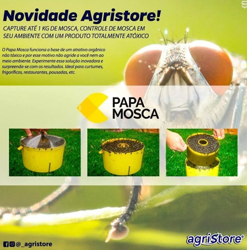 2 Armadilhas + 2 Liquidos Atrativo Para Mosca - Papa Mosca
