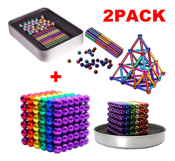 Mezcla de 6 Colores Juego de 216 Piezas de Juguetes de construcción de Cubos para aliviar el estrés 