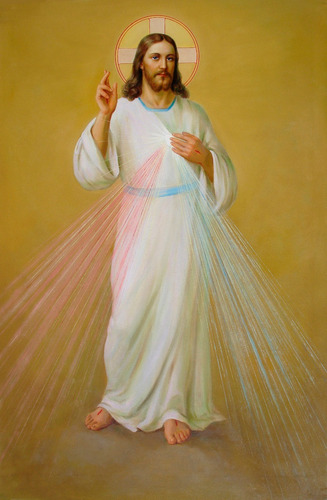Divina Misericordia (90 De Alto X 60 De Ancho) Con Bastidor
