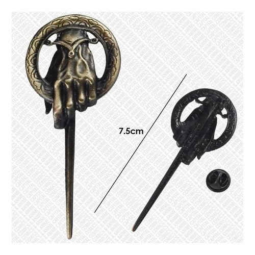 Game Of Thrones Dije Pin Broche Mano Del Rey Envio Gratis!