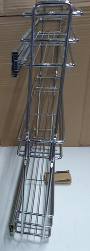 Imagen 5 de 5 de Canasto Especiero Extraible Cromado 3 Niveles 110mm Difha