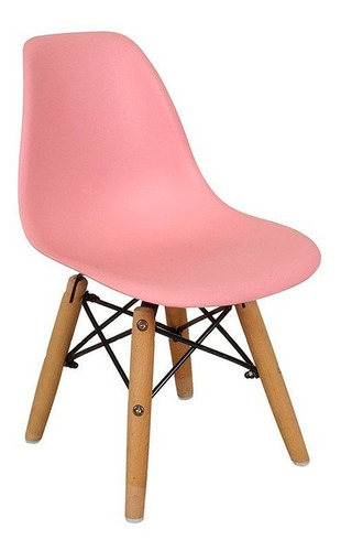 Silla Eames Kids Línea Premium Pack X 2 Unidades Estructura De La Silla Madera Asiento Blanco