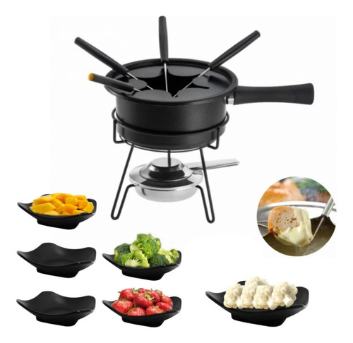 Conjunto Serviço Fondue 8 Pç Antiaderente Aspen + 6 Tigelas