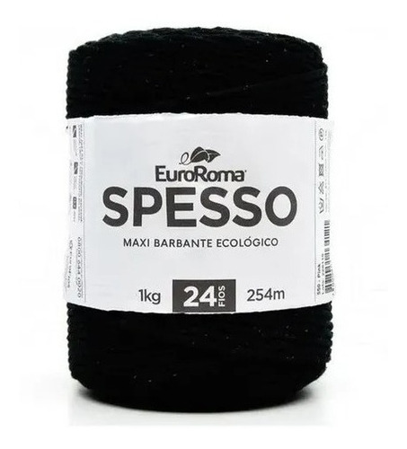 Hilo Macrame Spesso Euroroma Negro