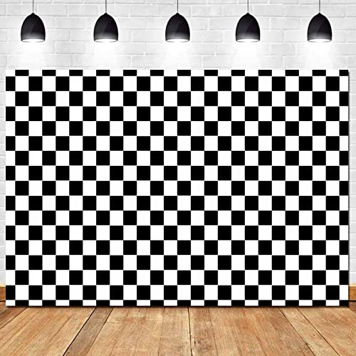 Black And White Racing Checker Texture Grid Birthday Gzj5b