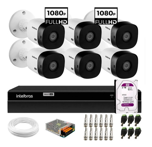 Kit Intelbras 7 Vhd 1230b Br Full Hd Mhdx 1208 C/2tb Purple