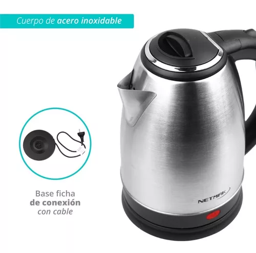 Pava Eléctrica Corte Mate Y Cafe Osr Acero Inoxidable 2 Lts - $ 9.499