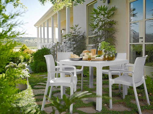Set De 2 Sillas Bali Para Jardin Y Exteriores Keter Color Blanco