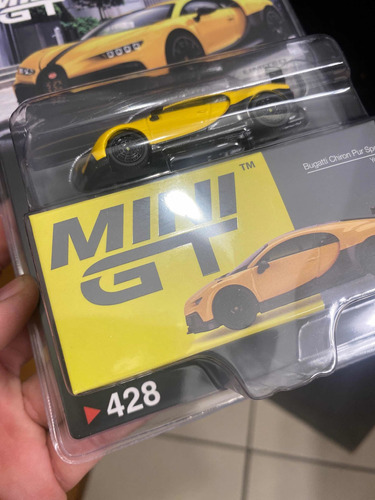 Mini Gt Bugatti Chiron Pur Sport # 428 Yellow Mijo Exc. 1/64