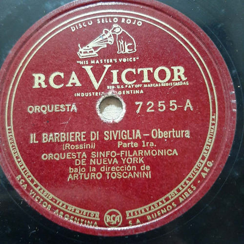 Pasta Arturo Toscanini Orq Nueva York Rca Victor Tc2