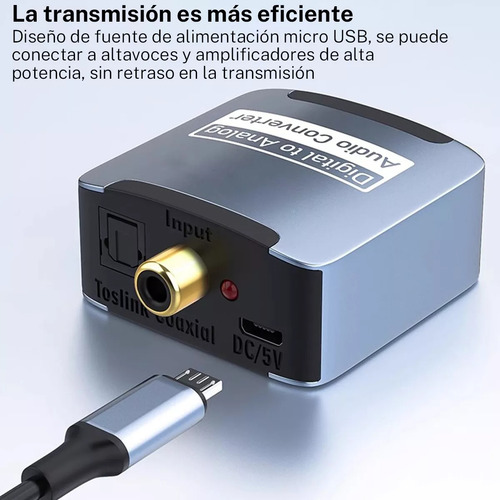 Convertidor De Audio Coaxial De Fibra Óptica Digital Spdif