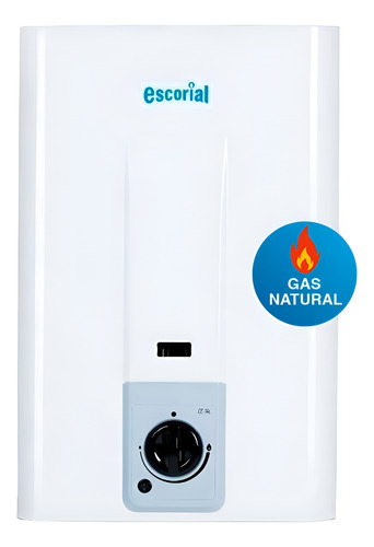 Calefón Escorial Ce-14l Gas Natural Blanco 14 L/min Blanco Gn