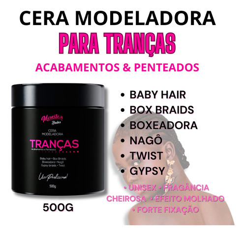 Kit 2 Pomada Modeladora P/ Tranças Nagô Boxbraids 500g