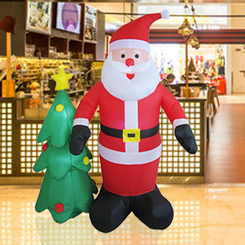Papá Noel Inflable Navideño De 6 Pies, Regalo Festivo,