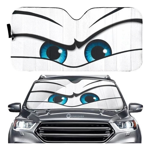 . Parasol Para Parabrisas Delantero De Coche, Blanco, Ojos A