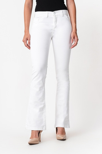 Pantalón Jean Mujer Oxford Elastizados Tiro Alto 