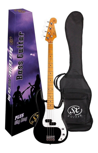 Bajo Electrico Precision Bass 4 Cuerdas Sx Spb57 Bk + Funda