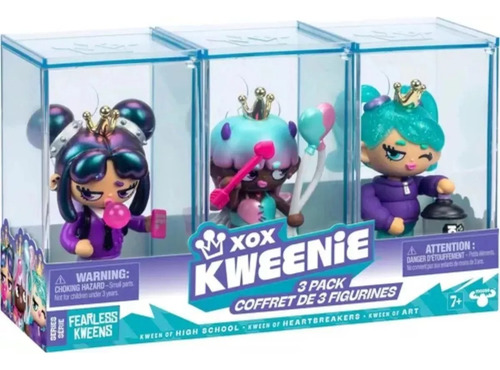 Pack X3 Muñecas Xox Kweenie Series Fearless Kweens Celeste