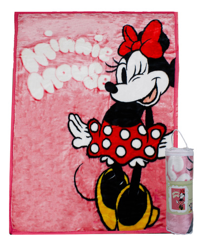 Frazada Ultra Soft Minnie Mouse 80x110cm Rosado Disney
