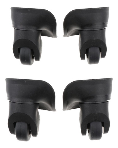 2 Pares De Ruedas De Maleta De Equipaje Duradero Negro