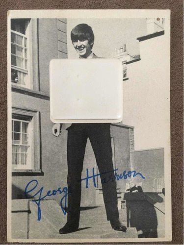 Lote N° 2-  Son 5 Tarjetas Los Beatles -george Harrison 1964