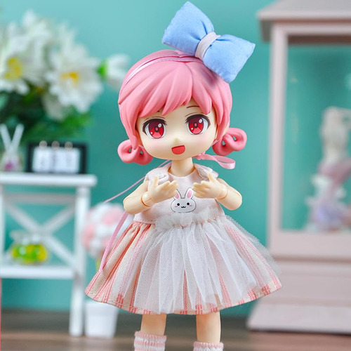 Muñeca Articulada Ymy Ob11 1/12 Bjd Yuduo Con Ropa Y Zapatos
