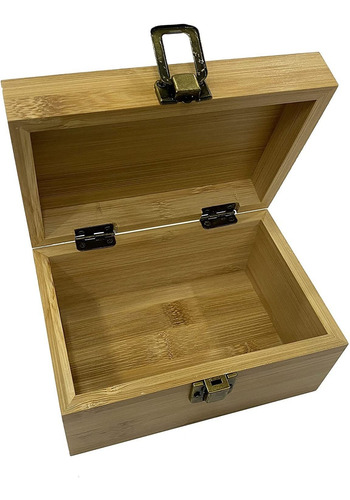 Caja De Almacenamiento Bamboo Stash Box 6.1 X4 X 3.25 P...