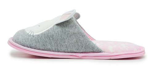 Arra Pantufla Salto De Cama Aacr200093 Gris Conejo Dama