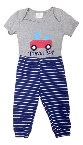 Conjunto Playera Y Pantalon Estampado Para Bebe