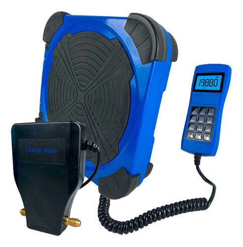 Balança Digital Programável 100kg Solenoide Conexão Wirelles Cor Azul 5 Pilhas Aaa
