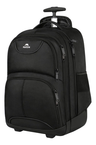 Mochila Matein Impermeable Con Ruedas Negro 15.6