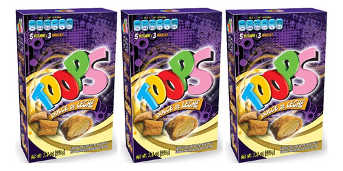 Cereal Toops Extra Relleno Con Vitaminas 220 Gr Pack 3 Pza