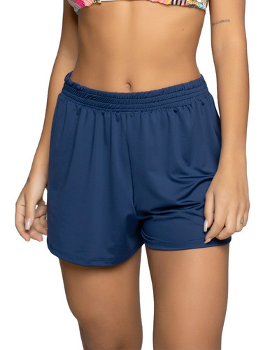 Imagem 1 de 8 de Short Curto Feminino Liso Moda Verão 2022 Tecido Uv 50+