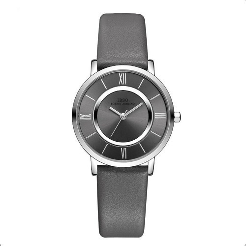 Reloj Ibso Ultrafino Cuero Gray Hombres Caballeros Moda 2021