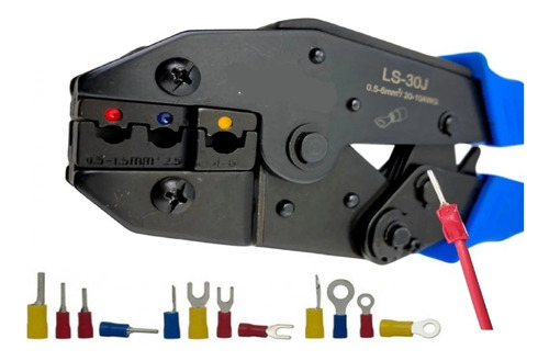 Alicate Crimpar Prensar Terminal Pré-isolado 0,5 ~ 6,0mm²