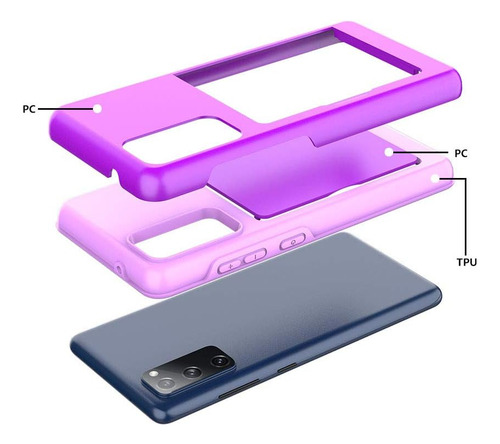 Fdtcyds Funda Antigolpes P/ Samsung Galaxy S20 Fe Tarjetero