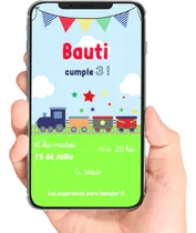 Comprar Trencito Tren Tarjeta Invitación Digital Imprimible Whatsap