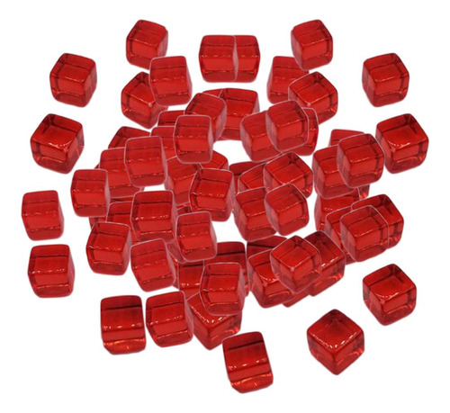 100pcs De Dados De Acrílicos Rico Y Para Niños S De Rojo