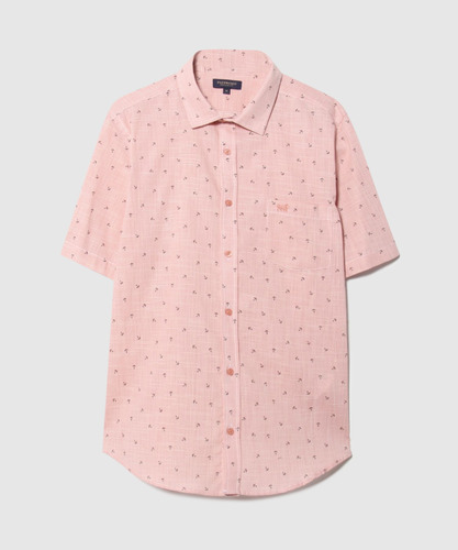 Camisa Hombre Patprimo M/c Rosado Algodón 44012873-20563