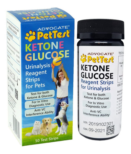 Advocate Pettest - Tiras De Glucosa De Cetona Para Perros Y 