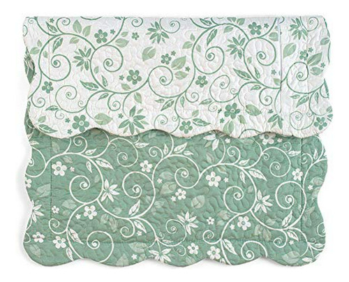 Collections Etc - Funda De Almohada Reversible De Dos Tonos 